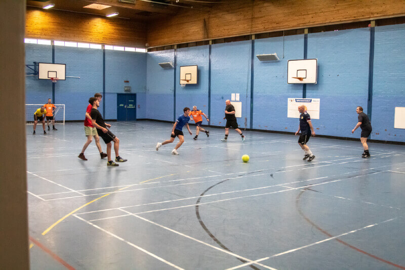 students play ball in a sport hall students play ball in a sport hall