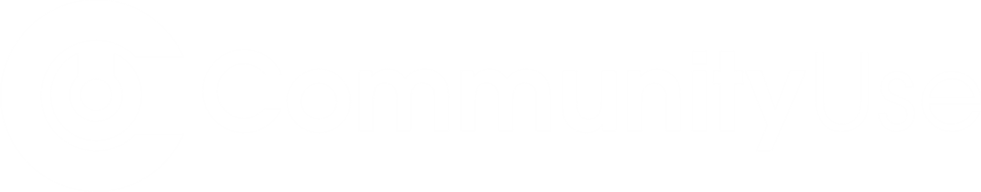 Community use logo white